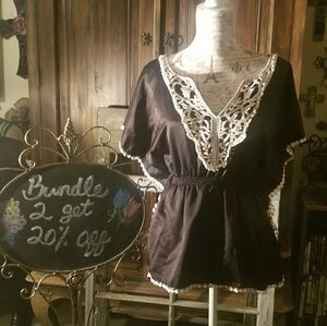 Blouse with Lace Embelishment